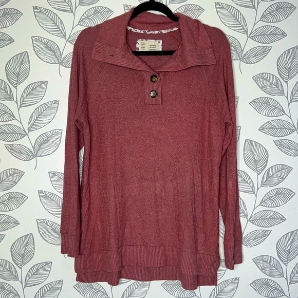 Anthropologie Saturday Sunday Pullover Sweater S Mauve Dusty Pink Rose Soft - Picture 1 of 11
